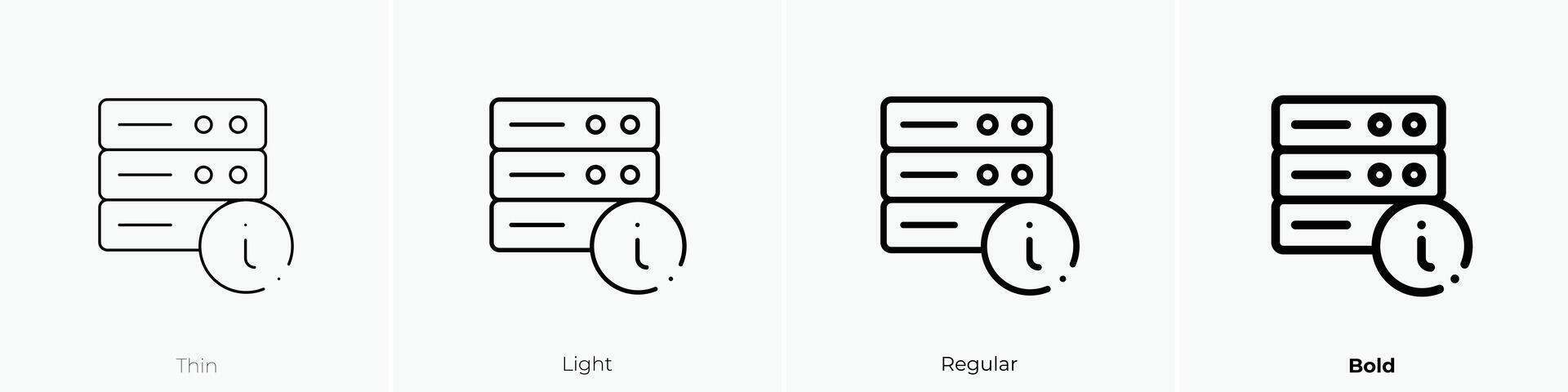 hosting icon. Thin, Light, Regular And Bold style design isolated on white background vector