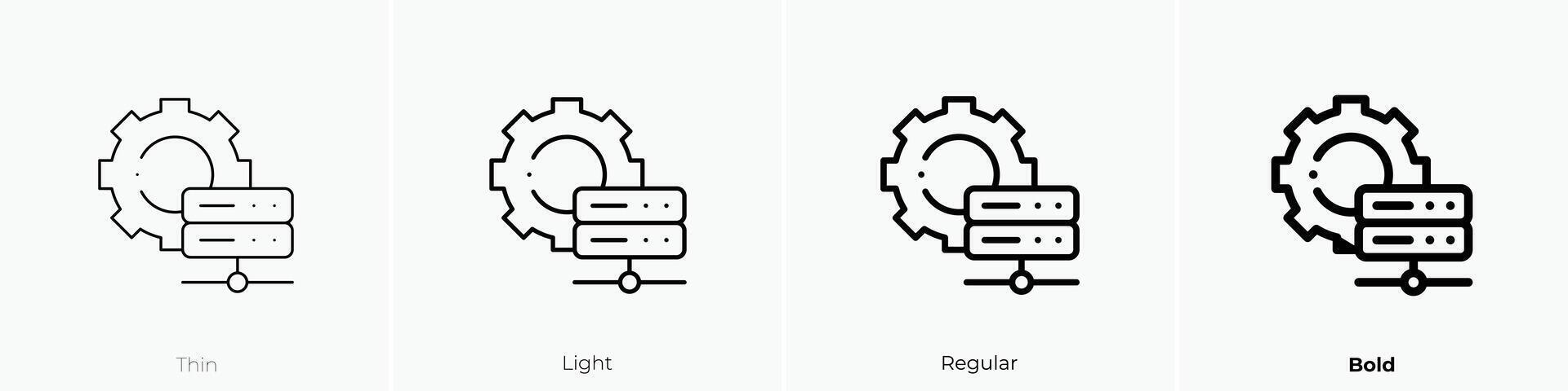 hosting icon. Thin, Light, Regular And Bold style design isolated on white background vector