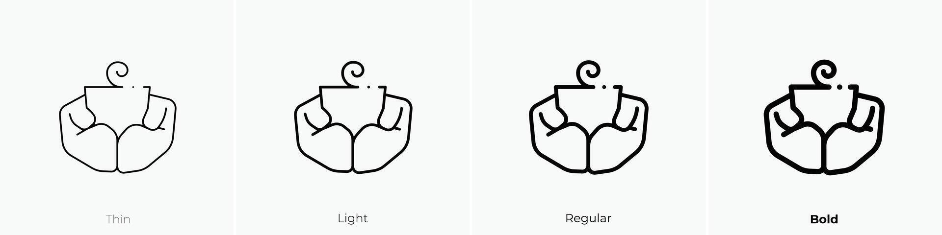 hot drink icon. Thin, Light, Regular And Bold style design isolated on white background vector