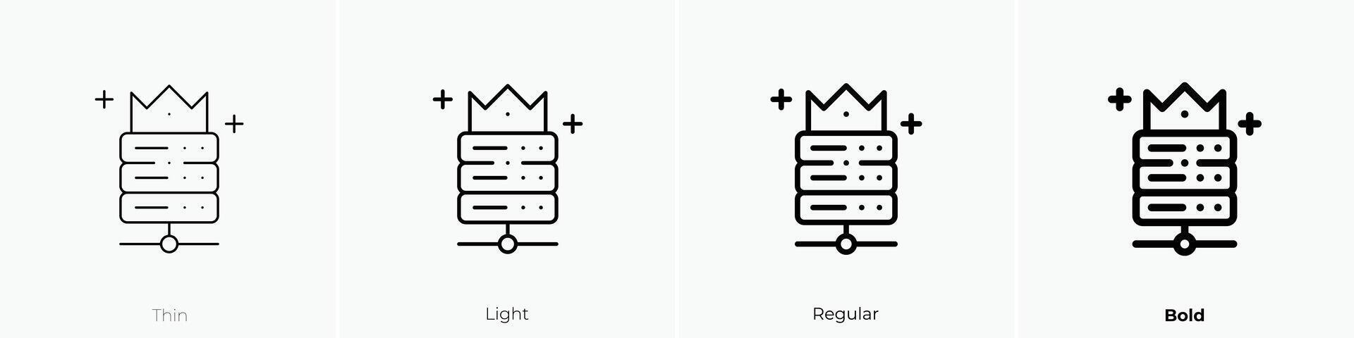 hosting icon. Thin, Light, Regular And Bold style design isolated on white background vector