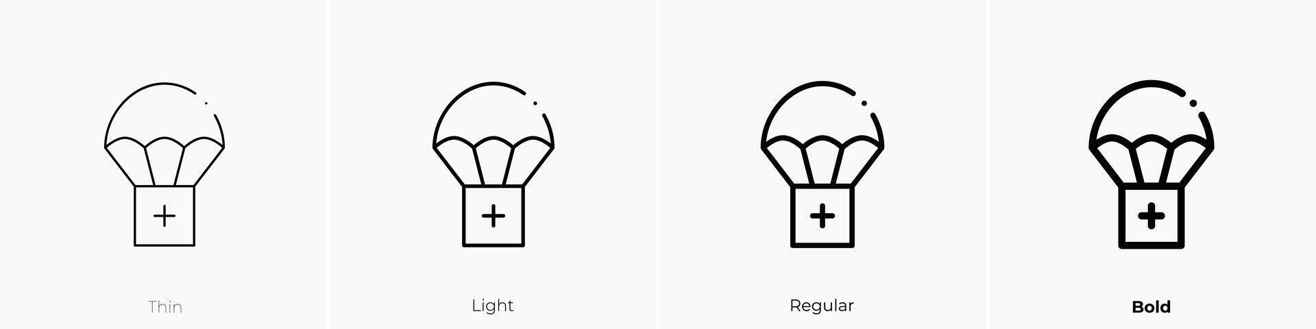 humanitarian icon. Thin, Light, Regular And Bold style design isolated on white background vector