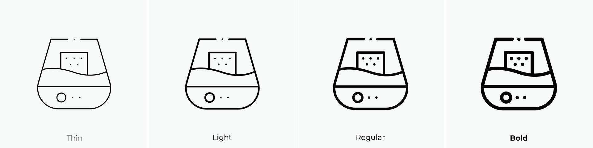 humidifier icon. Thin, Light, Regular And Bold style design isolated on white background vector