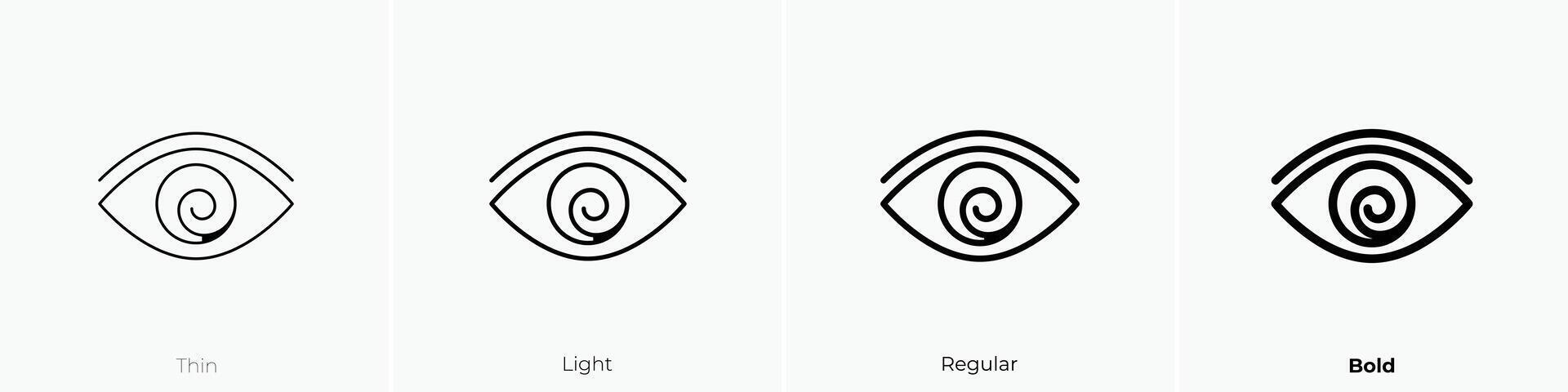 hypnosis icon. Thin, Light, Regular And Bold style design isolated on white background vector