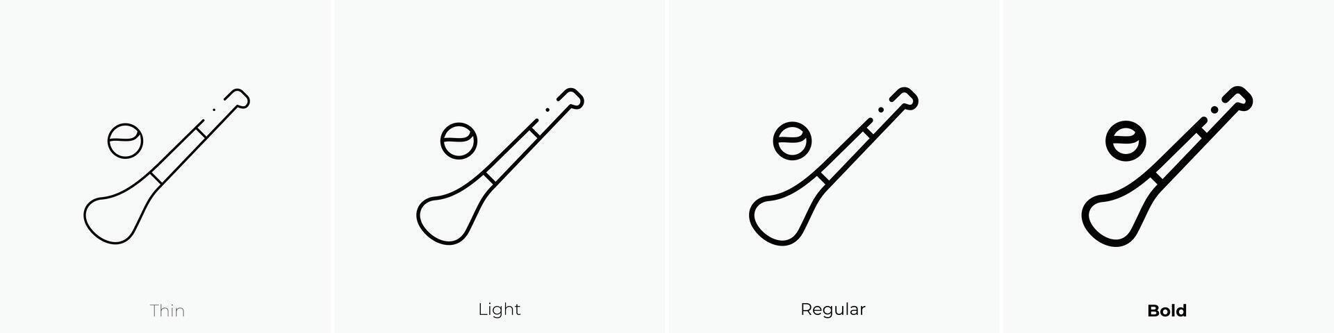 hurling icon. Thin, Light, Regular And Bold style design isolated on white background vector