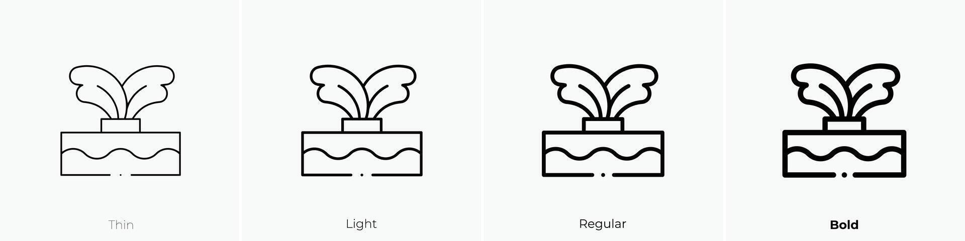 hydroponic icon. Thin, Light, Regular And Bold style design isolated on white background vector