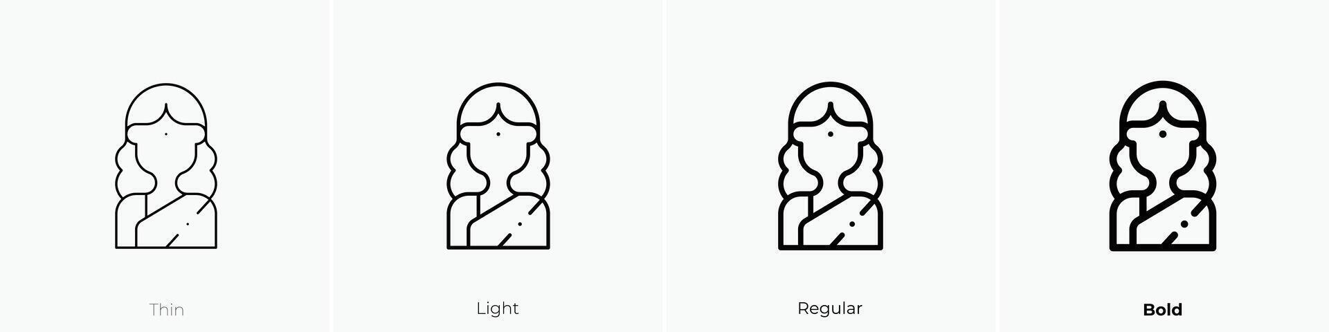 indian icon. Thin, Light, Regular And Bold style design isolated on white background vector
