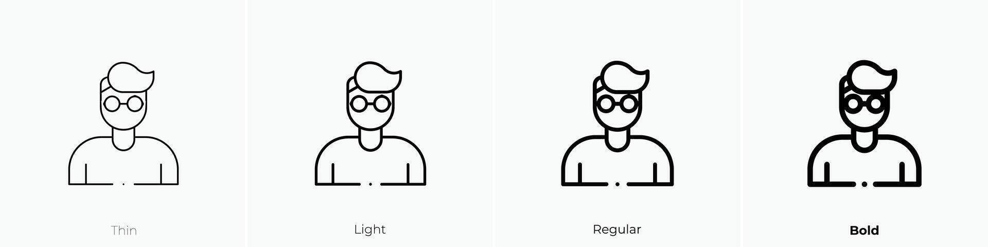 influencer icon. Thin, Light, Regular And Bold style design isolated on white background vector