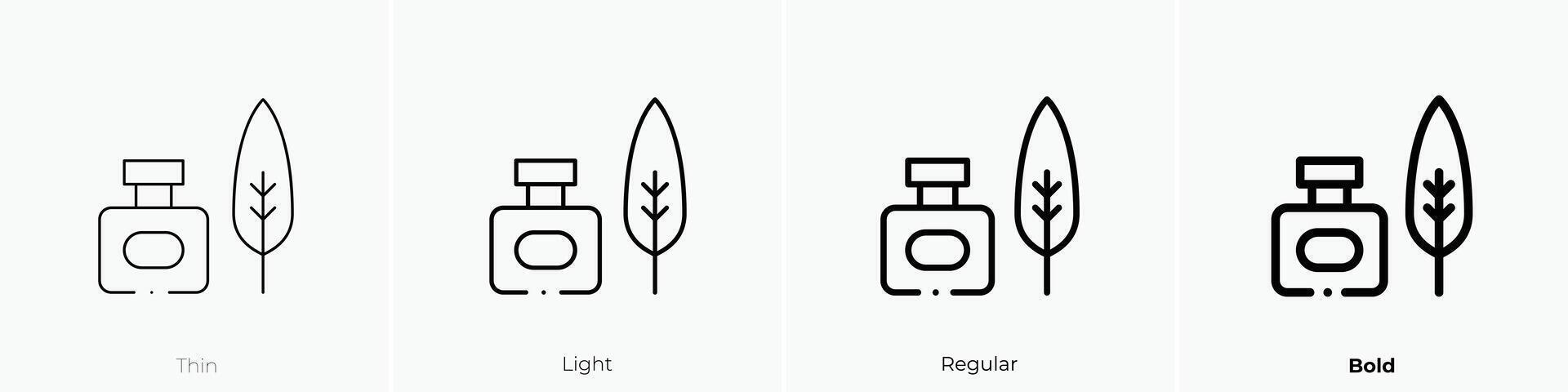 inkwell icon. Thin, Light, Regular And Bold style design isolated on white background vector