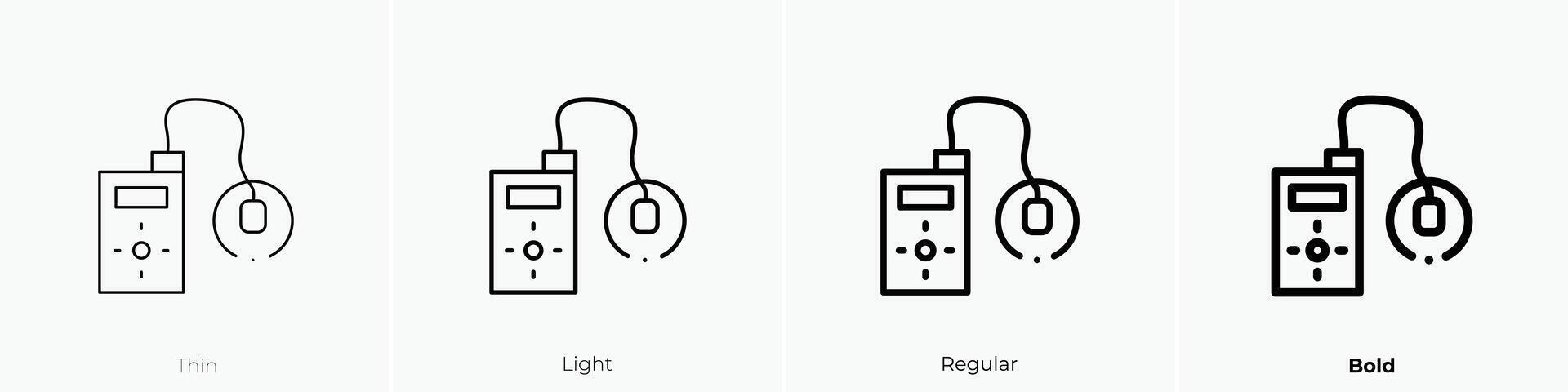 insulin icon. Thin, Light, Regular And Bold style design isolated on white background vector