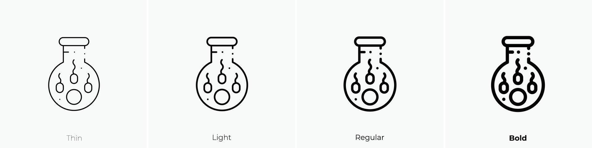 insemination icon. Thin, Light, Regular And Bold style design isolated on white background vector