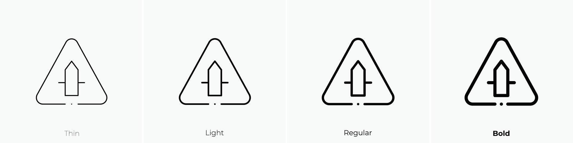 intersection icon. Thin, Light, Regular And Bold style design isolated on white background vector