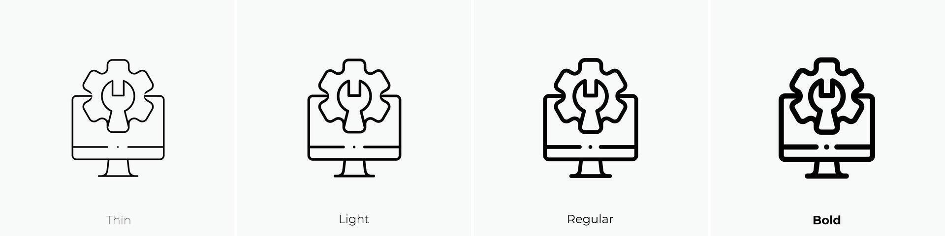 it department icon. Thin, Light, Regular And Bold style design isolated on white background vector