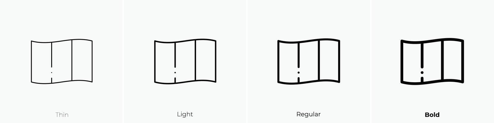 ireland icon. Thin, Light, Regular And Bold style design isolated on white background vector