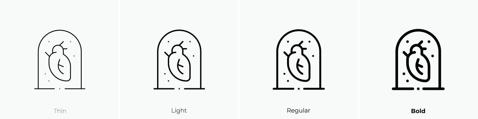 isolated icon. Thin, Light, Regular And Bold style design isolated on white background vector