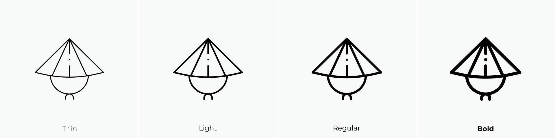 japanese icon. Thin, Light, Regular And Bold style design isolated on white background vector