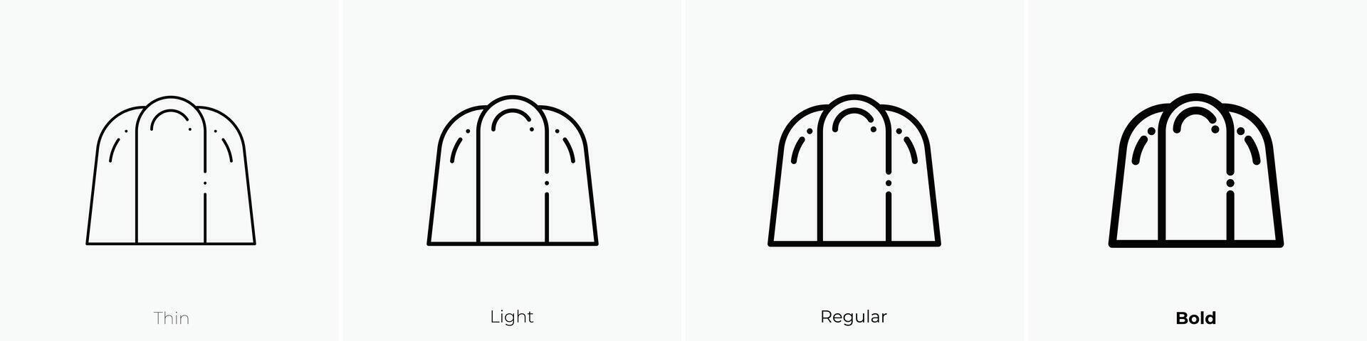 jelly icon. Thin, Light, Regular And Bold style design isolated on white background vector