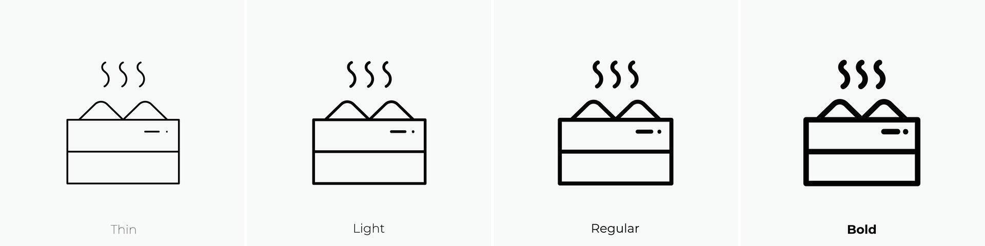 jiaozi icon. Thin, Light, Regular And Bold style design isolated on white background vector