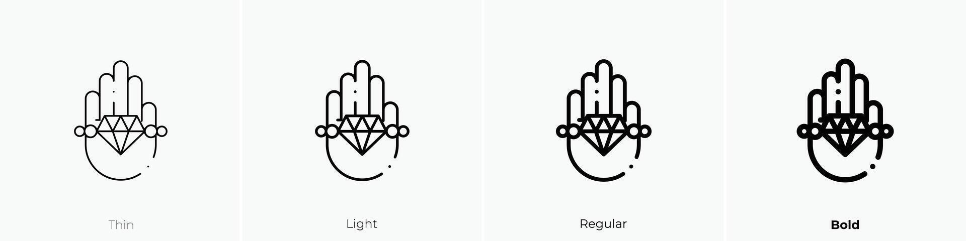 jewelry icon. Thin, Light, Regular And Bold style design isolated on white background vector