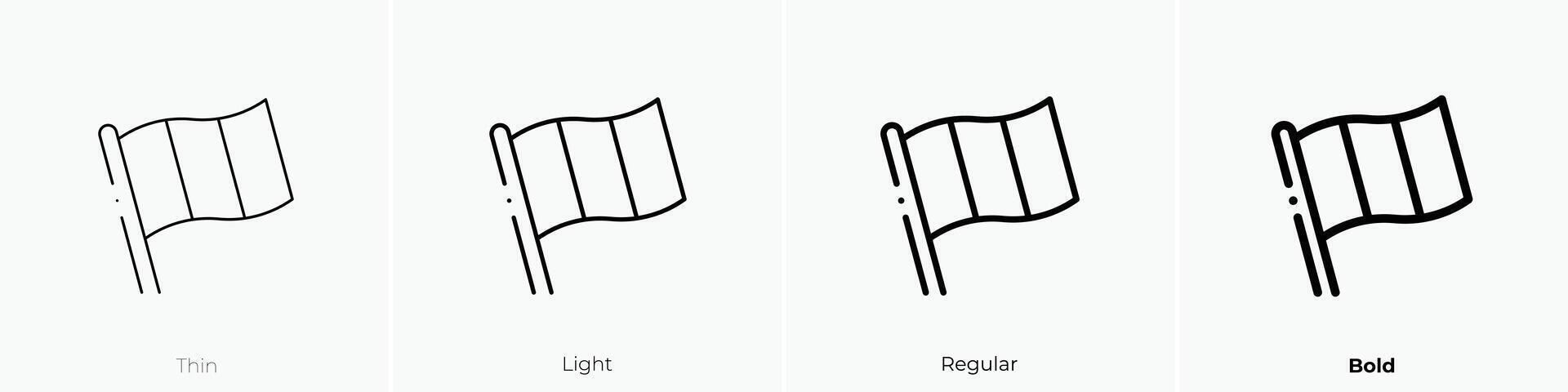 ireland icon. Thin, Light, Regular And Bold style design isolated on white background vector