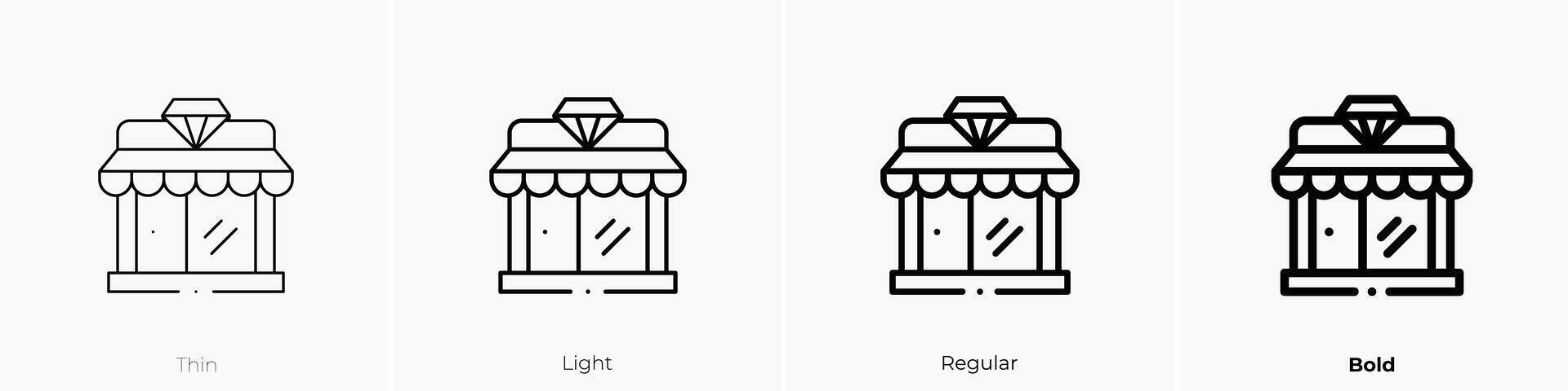 jewelry icon. Thin, Light, Regular And Bold style design isolated on white background vector