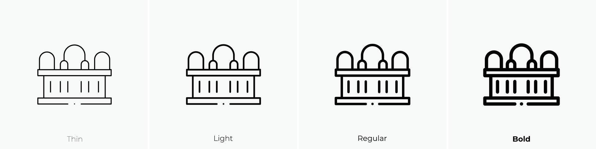 judge icon. Thin, Light, Regular And Bold style design isolated on white background vector