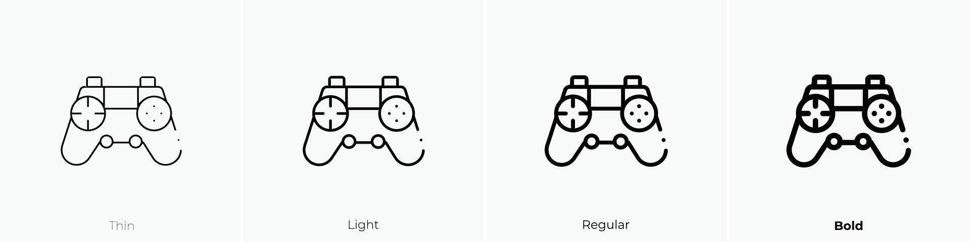 joysticks icon. Thin, Light, Regular And Bold style design isolated on white background vector