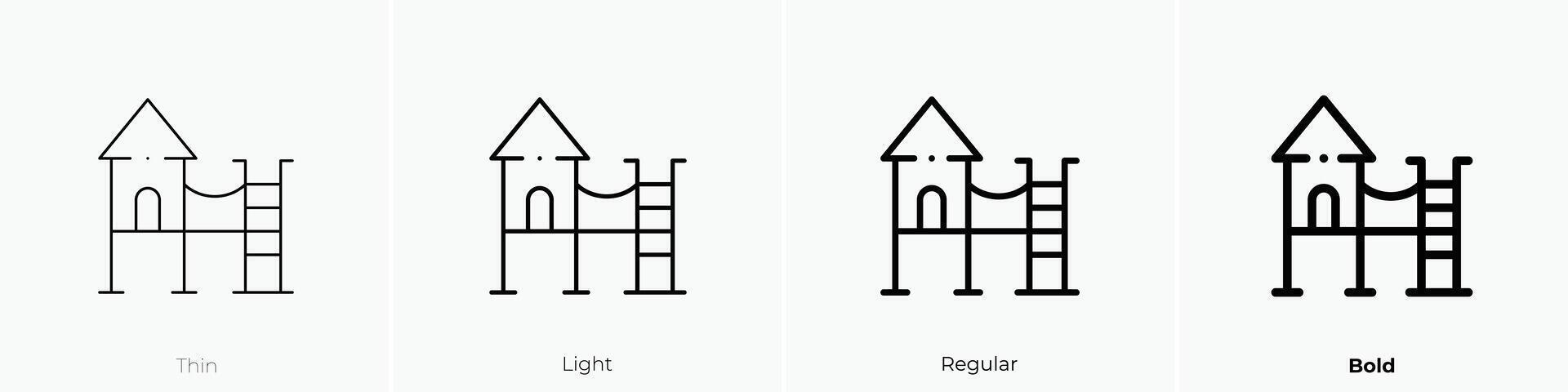 jungle icon. Thin, Light, Regular And Bold style design isolated on white background vector