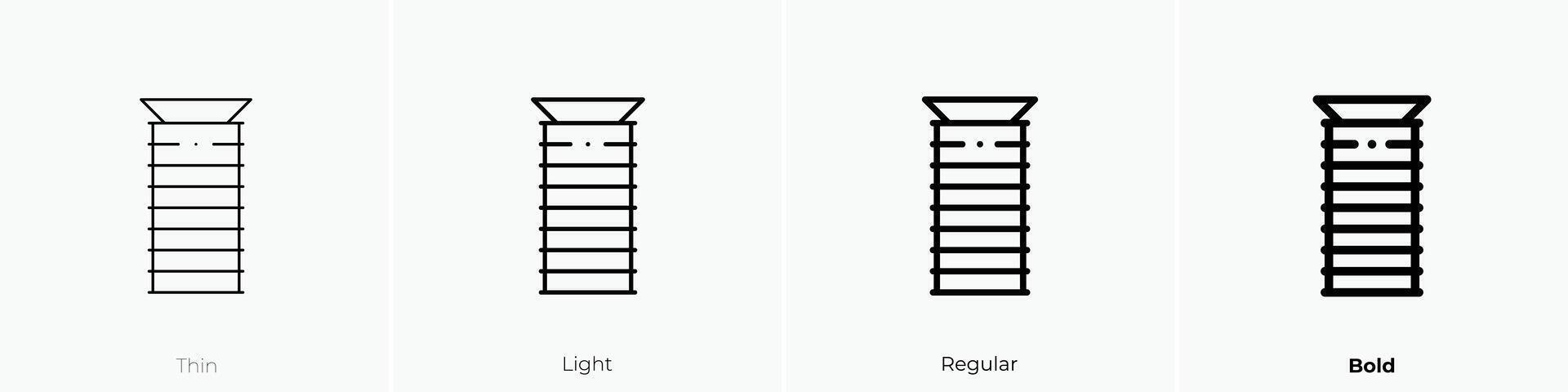 kenyatta icon. Thin, Light, Regular And Bold style design isolated on white background vector