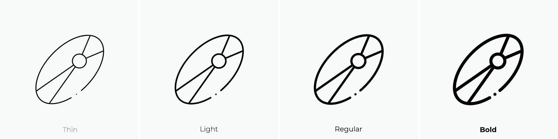 keplers law icon. Thin, Light, Regular And Bold style design isolated on white background vector