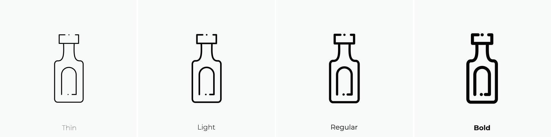 ketchup icon. Thin, Light, Regular And Bold style design isolated on white background vector