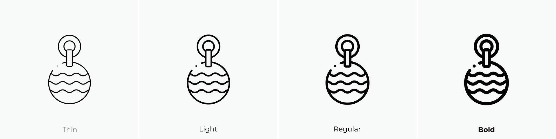keychain icon. Thin, Light, Regular And Bold style design isolated on white background vector