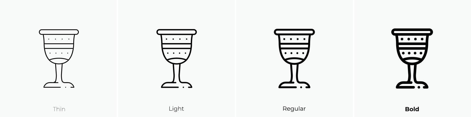kiddush icon. Thin, Light, Regular And Bold style design isolated on white background vector