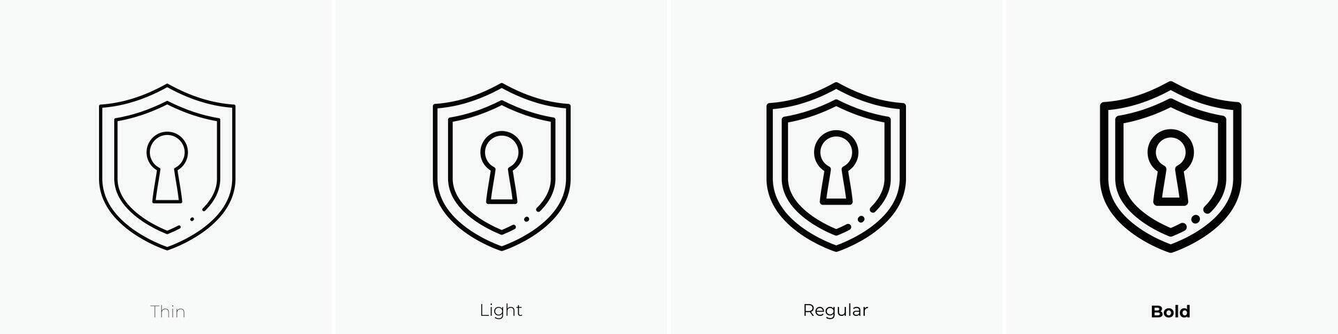 keyhole icon. Thin, Light, Regular And Bold style design isolated on white background vector