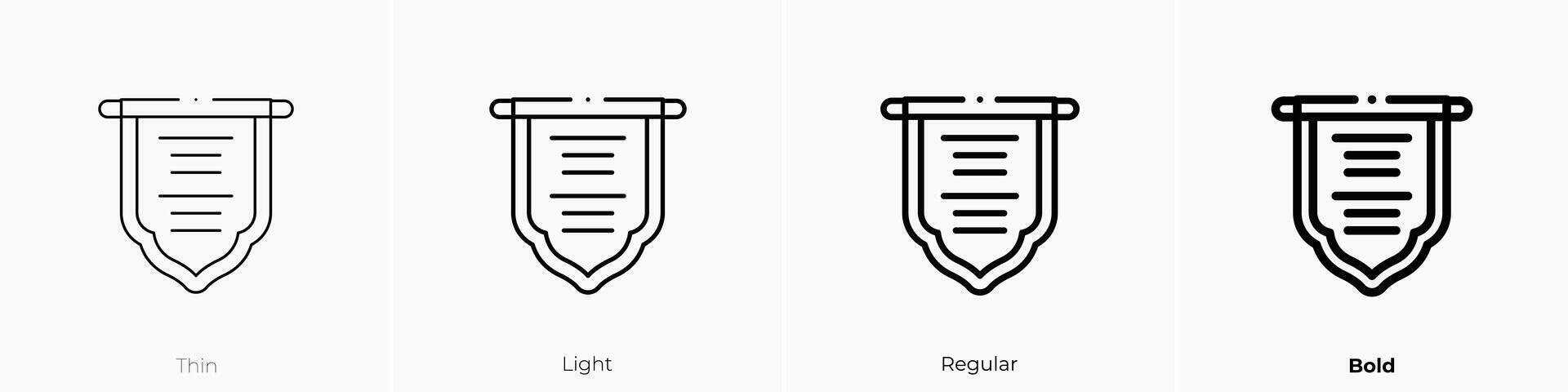 lagna patrika icon. Thin, Light, Regular And Bold style design isolated on white background vector