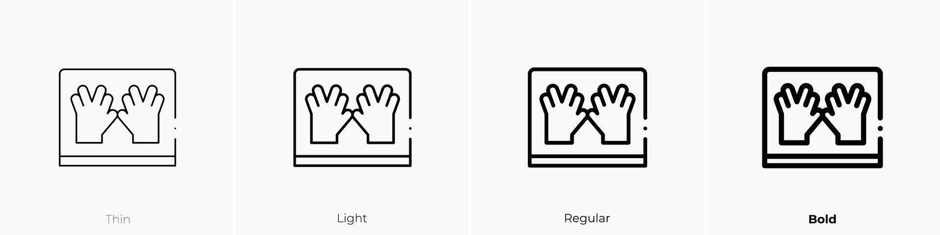 kohen icon. Thin, Light, Regular And Bold style design isolated on white background vector