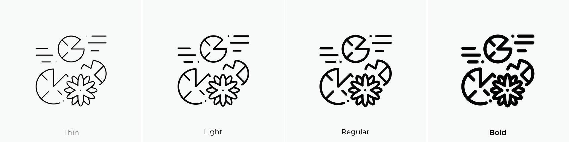 lake icon. Thin, Light, Regular And Bold style design isolated on white background vector