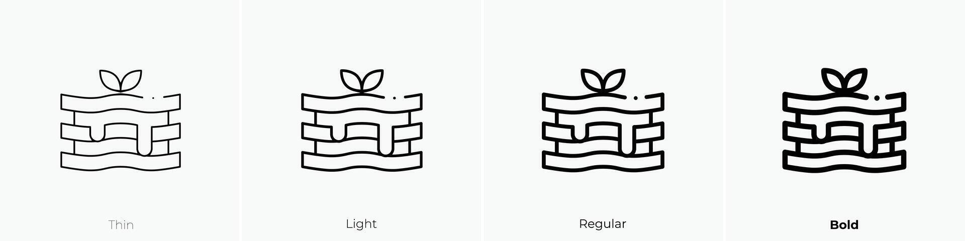 lasagna icon. Thin, Light, Regular And Bold style design isolated on white background vector