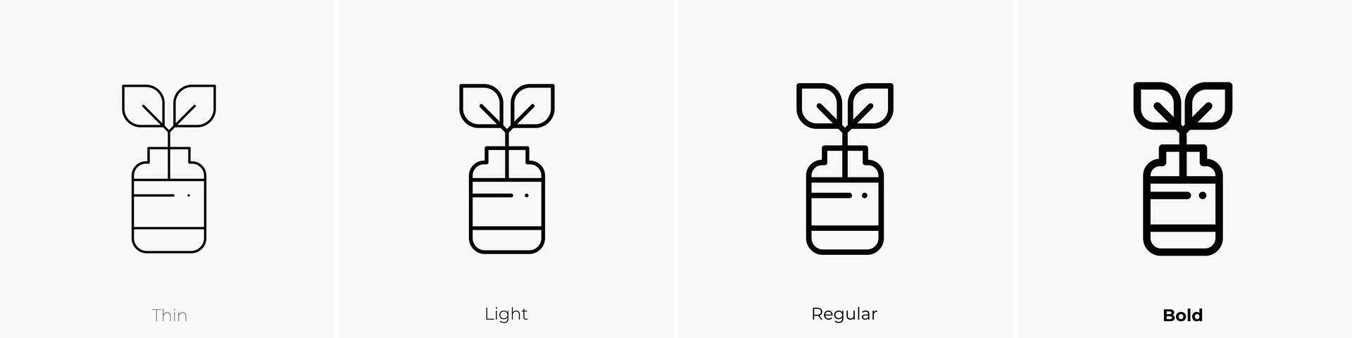 leaves icon. Thin, Light, Regular And Bold style design isolated on white background vector