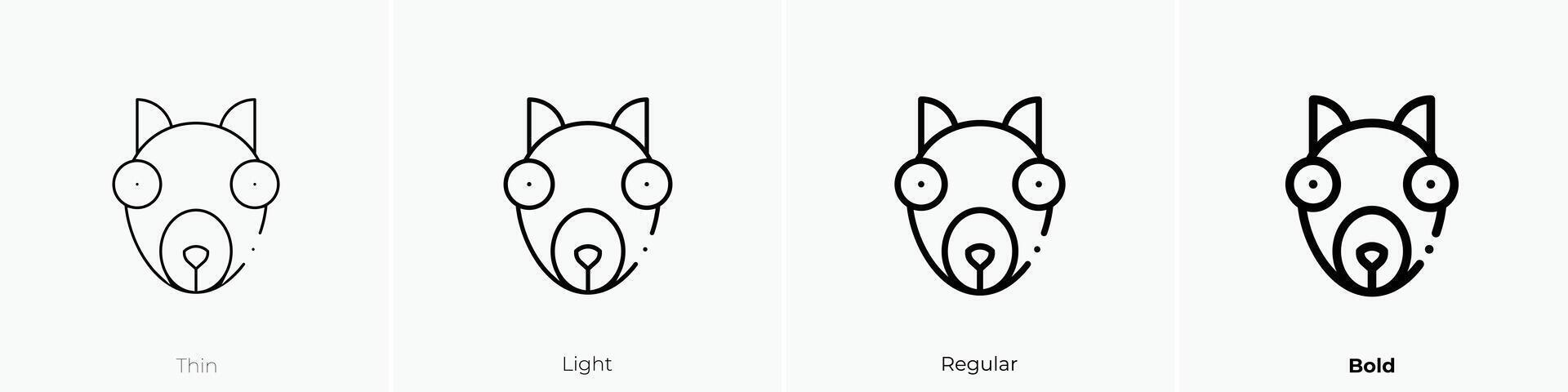 lemur icon. Thin, Light, Regular And Bold style design isolated on white background vector