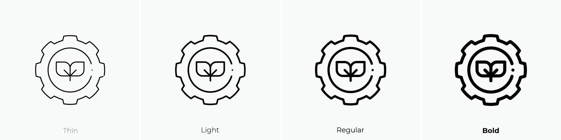 leaves icon. Thin, Light, Regular And Bold style design isolated on white background vector