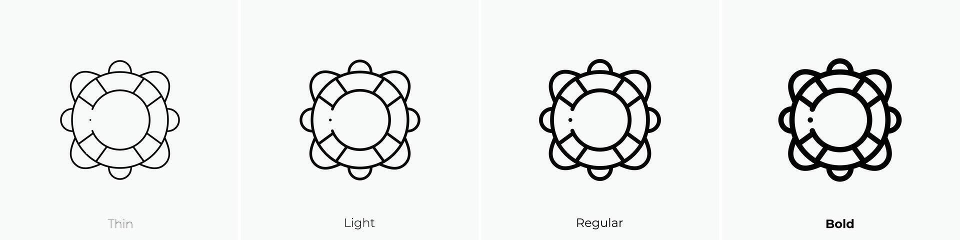 life saver icon. Thin, Light, Regular And Bold style design isolated on white background vector