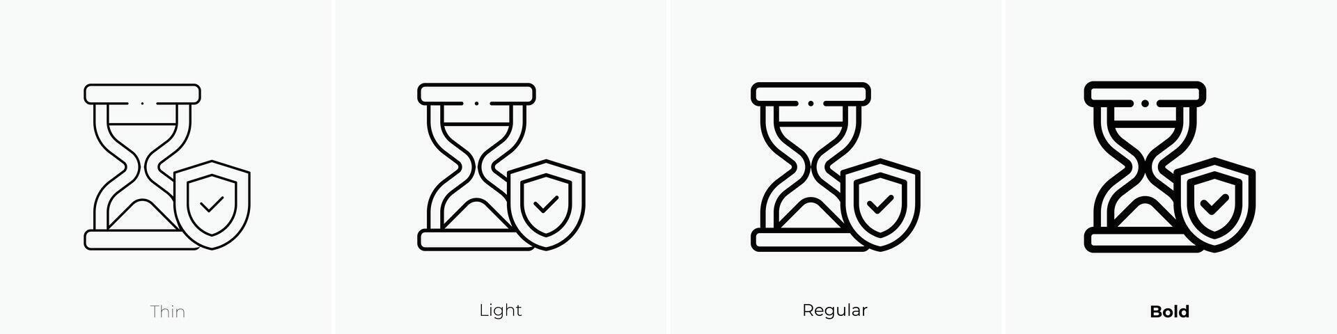 life insurance icon. Thin, Light, Regular And Bold style design isolated on white background vector