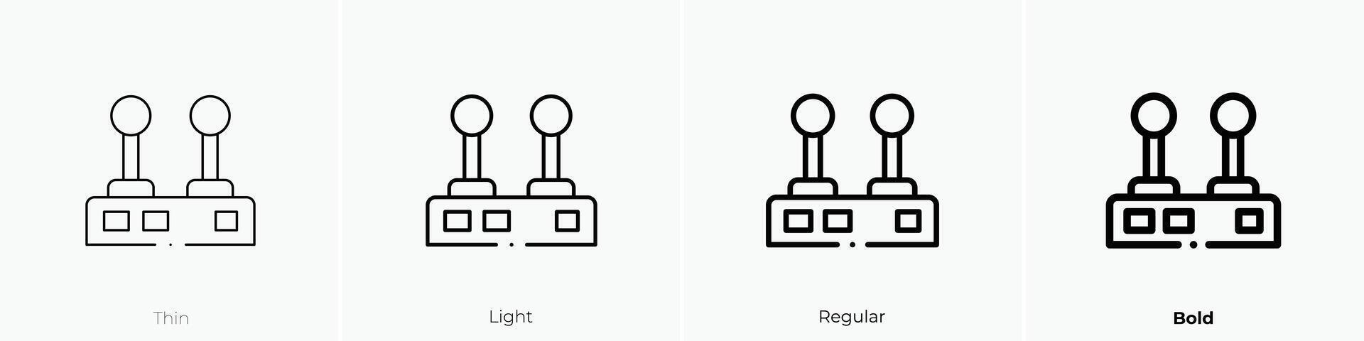 lever icon. Thin, Light, Regular And Bold style design isolated on white background vector