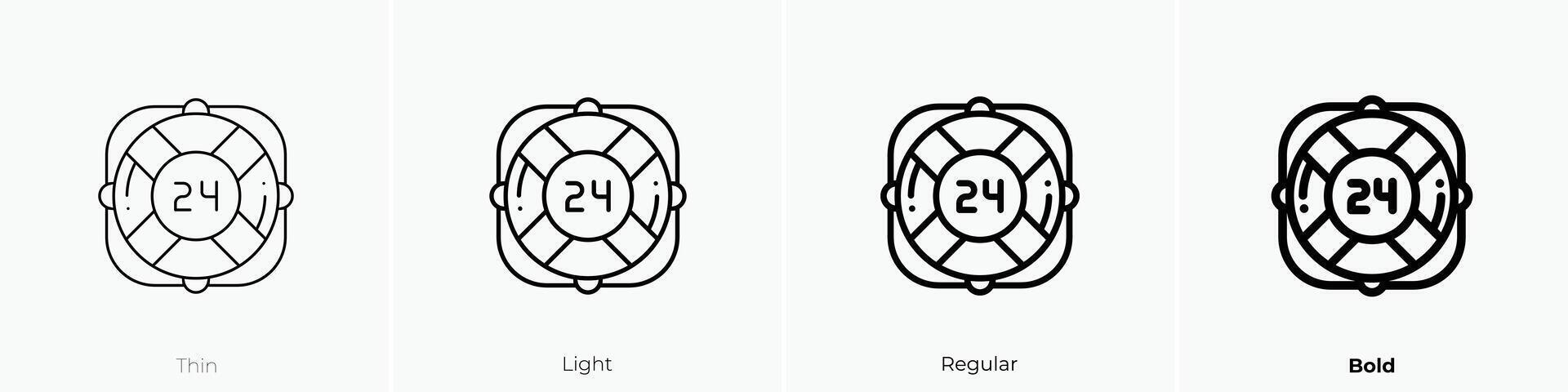 lifesaver icon. Thin, Light, Regular And Bold style design isolated on white background vector