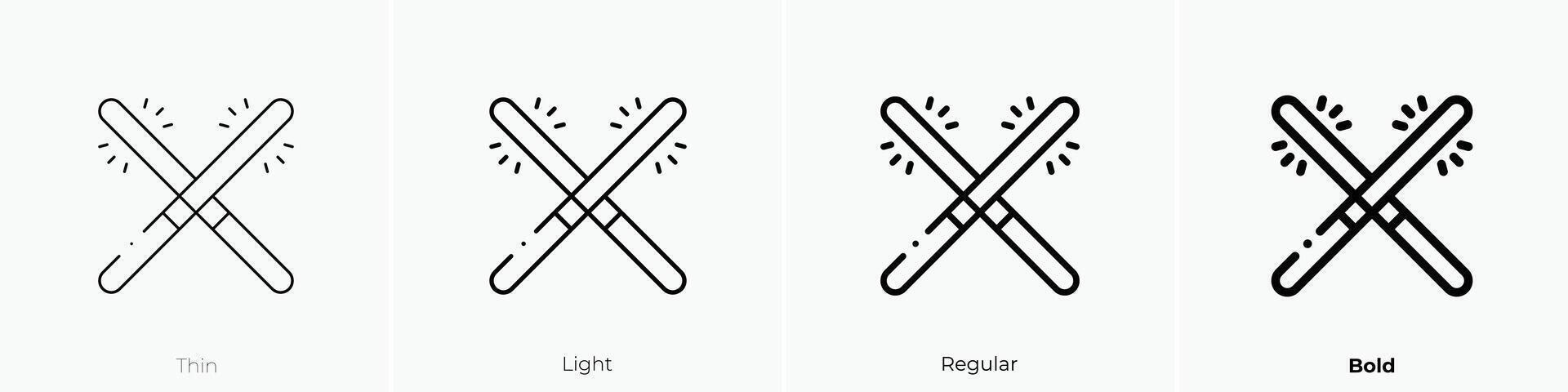 light stick icon. Thin, Light, Regular And Bold style design isolated on white background vector