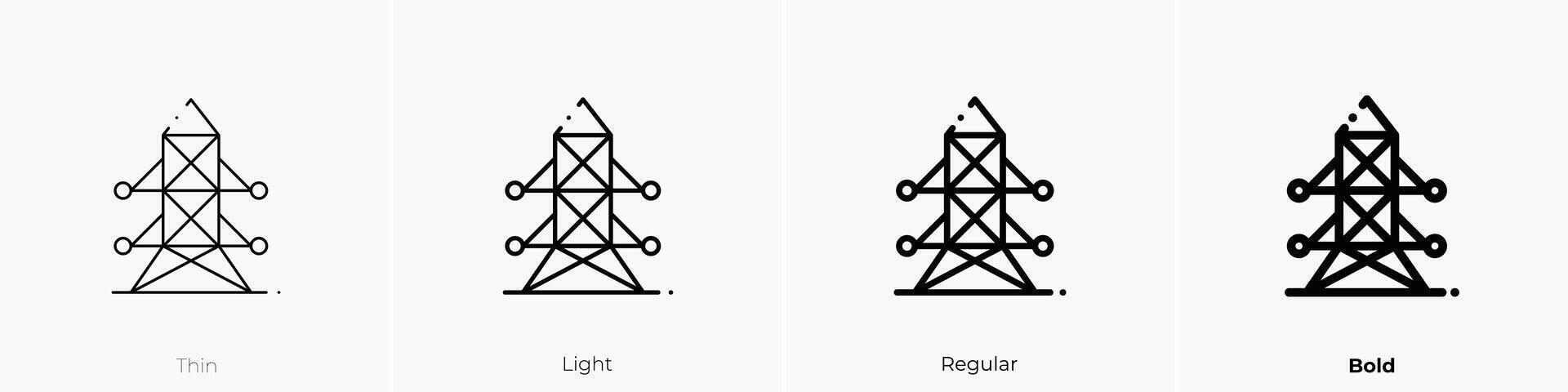 line icon. Thin, Light, Regular And Bold style design isolated on white background vector
