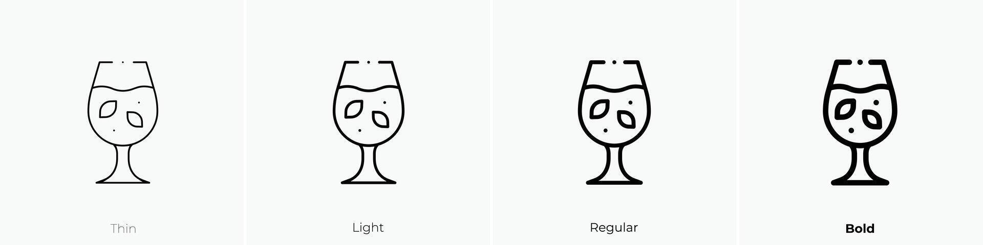 liquor icon. Thin, Light, Regular And Bold style design isolated on white background vector