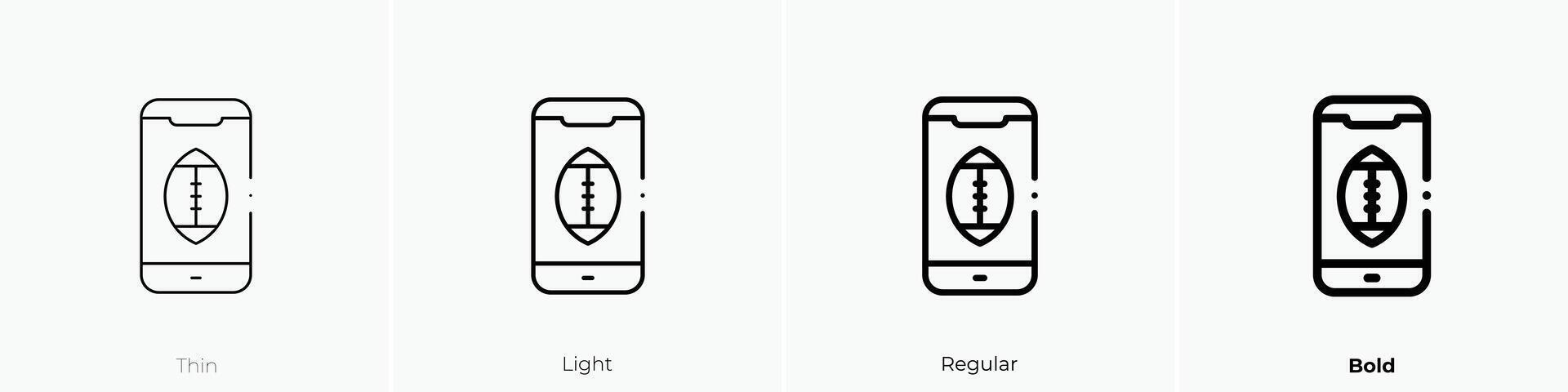 live sports icon. Thin, Light, Regular And Bold style design isolated on white background vector