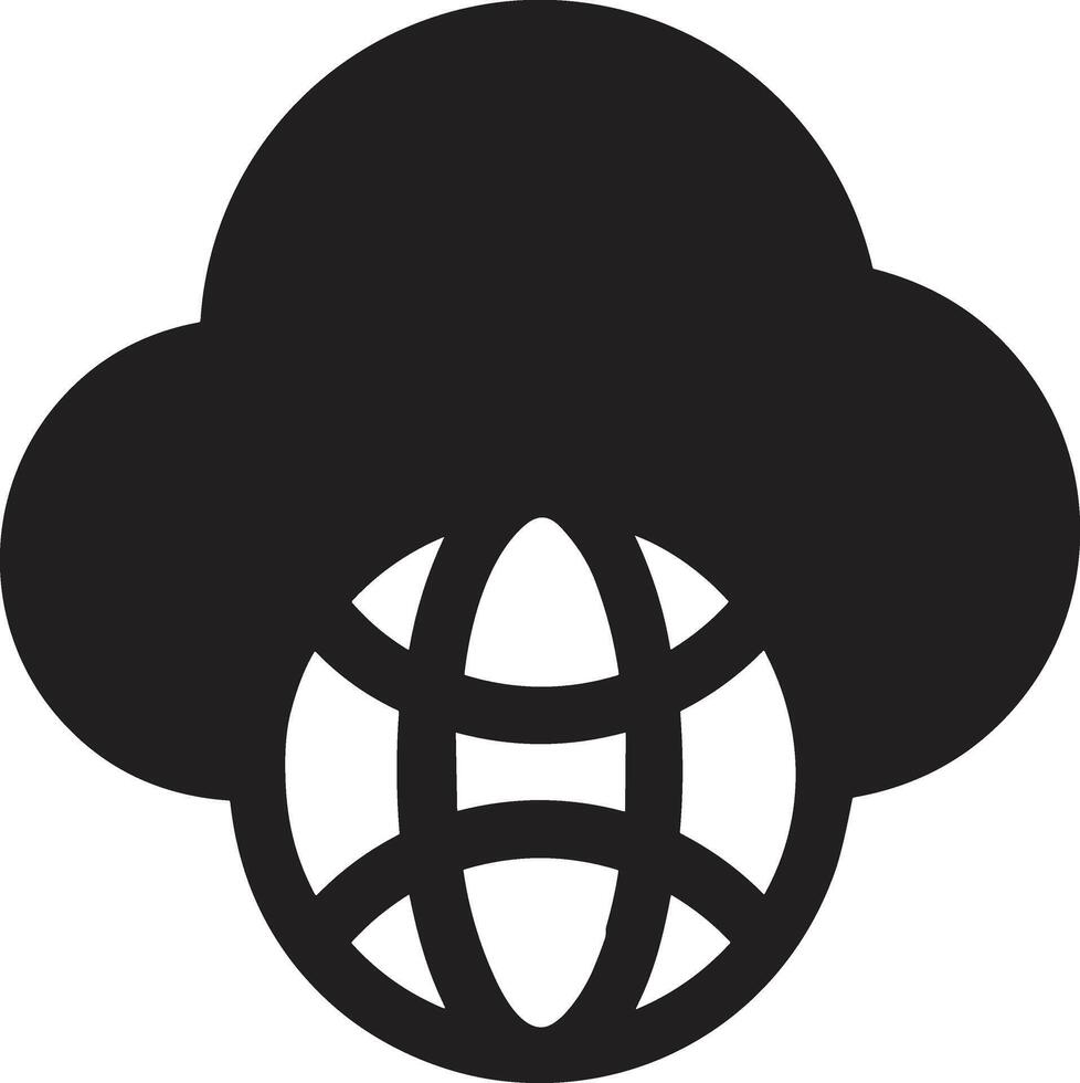Cloud icon symbol image. Illustration of the hosting storage vector