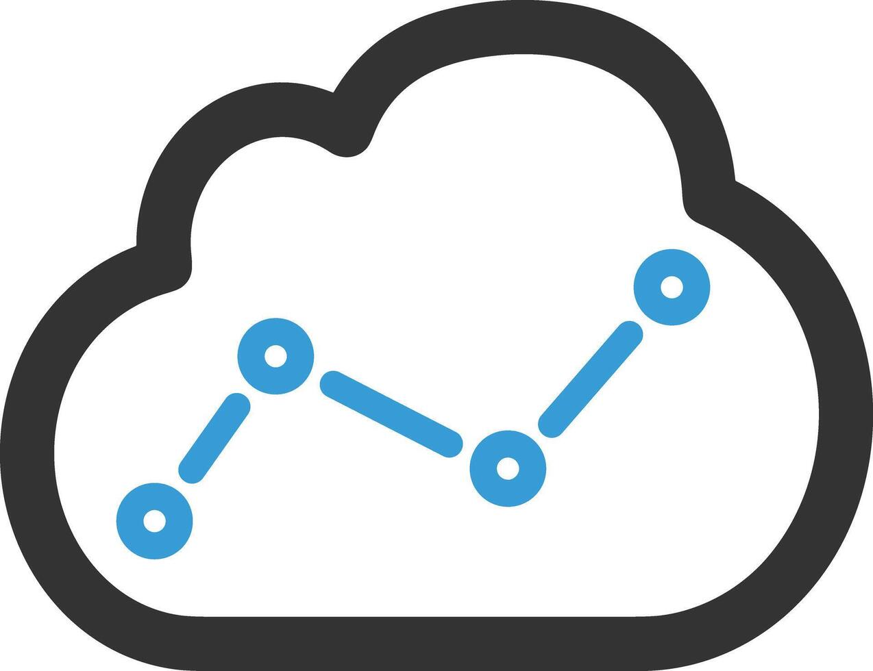 Cloud icon symbol image. Illustration of the hosting storage vector